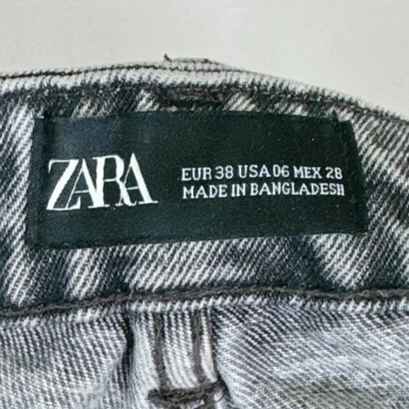 Zara Acid Wash  90s Relaxed Fit Mom Denim Jeans - Picture 9 of 14